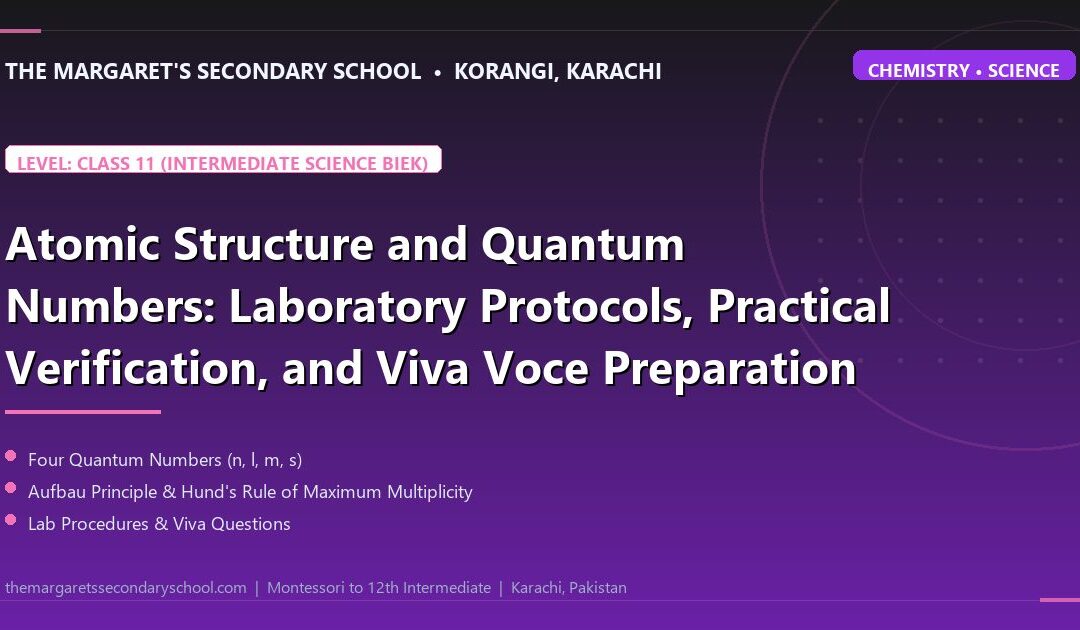 Atomic Structure and Quantum Numbers: Laboratory Protocols, Practical Verification, and Viva Voce Preparation - The Margaret's Secondary School