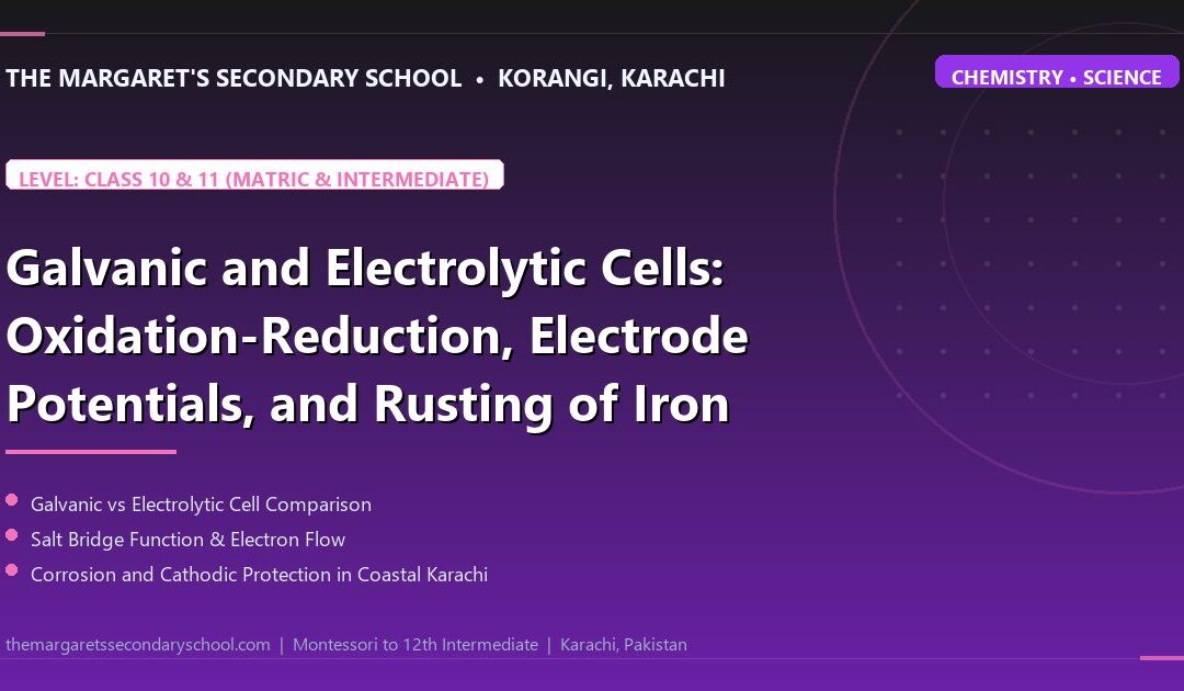 Galvanic and Electrolytic Cells: Oxidation-Reduction, Electrode Potentials, and Rusting of Iron - The Margaret's Secondary School