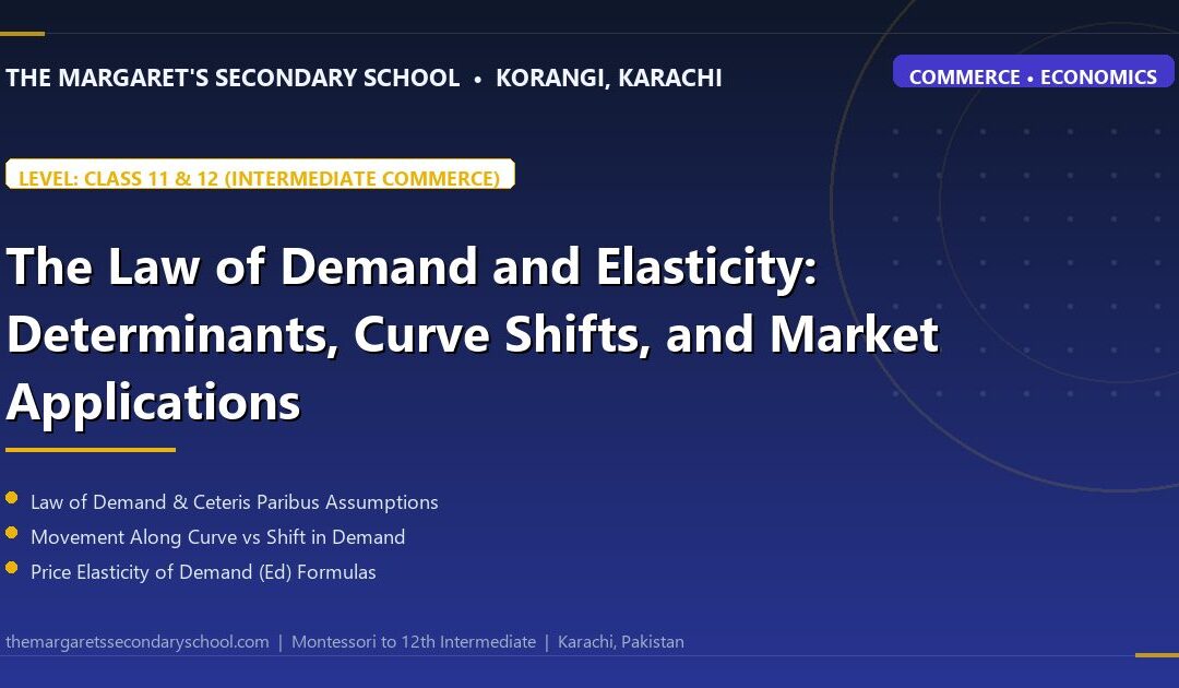 The Law of Demand and Elasticity: Determinants, Curve Shifts, and Market Applications - The Margaret's Secondary School