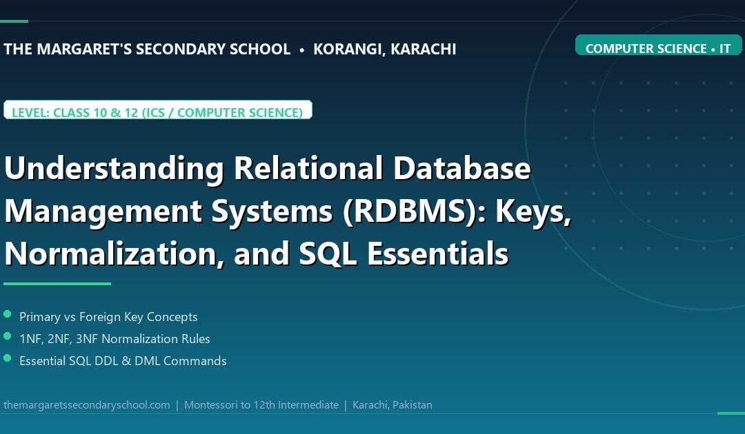 Understanding Relational Database Management Systems (RDBMS): Keys, Normalization, and SQL Essentials - The Margaret's Secondary School