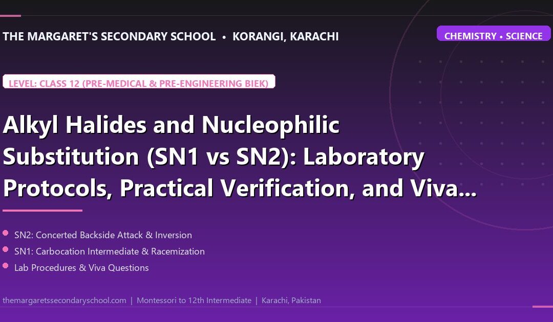 Alkyl Halides and Nucleophilic Substitution (SN1 vs SN2): Laboratory Protocols, Practical Verification, and Viva Voce Preparation - The Margaret's Secondary School