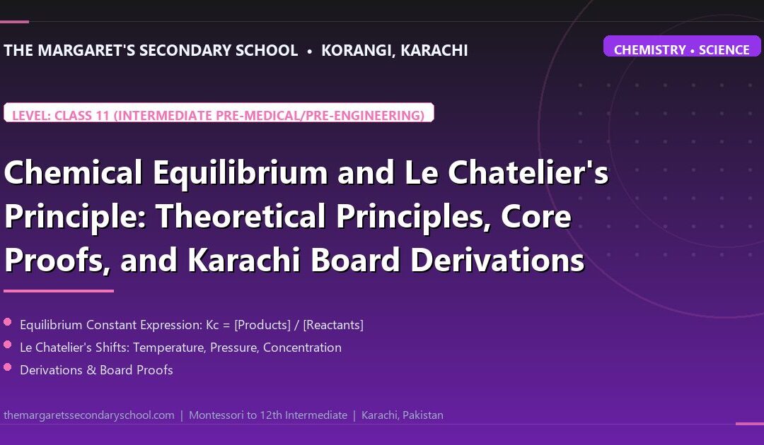 Chemical Equilibrium and Le Chatelier's Principle: Theoretical Principles, Core Proofs, and Karachi Board Derivations - The Margaret's Secondary School