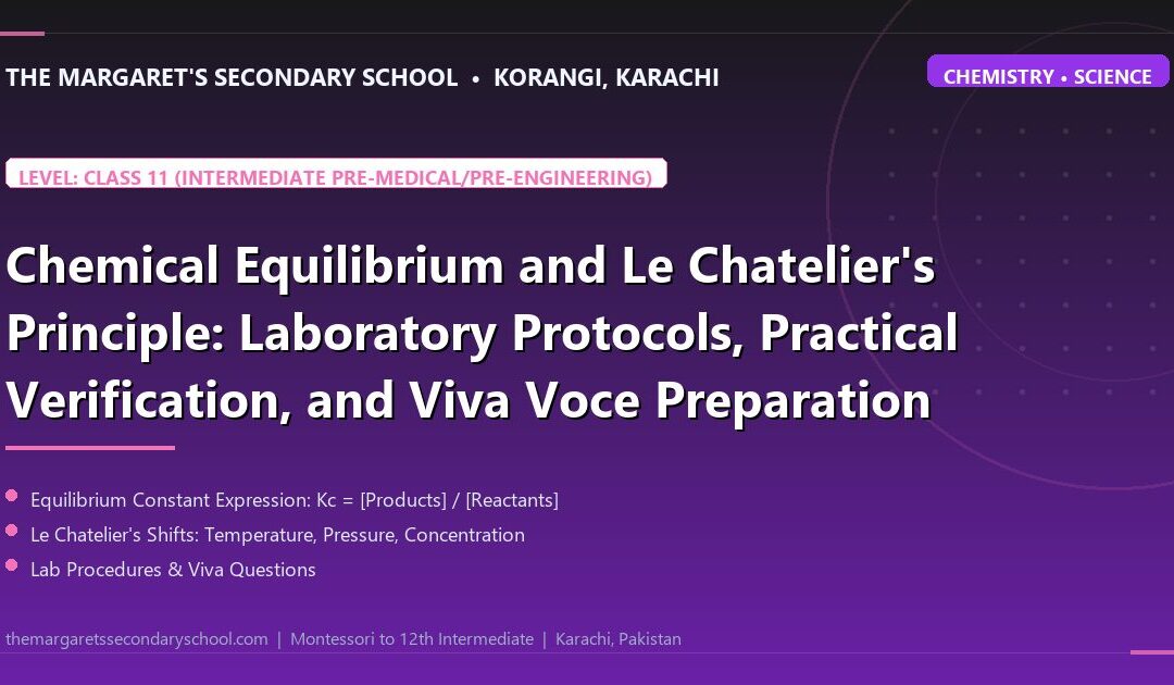 Chemical Equilibrium and Le Chatelier's Principle: Laboratory Protocols, Practical Verification, and Viva Voce Preparation - The Margaret's Secondary School
