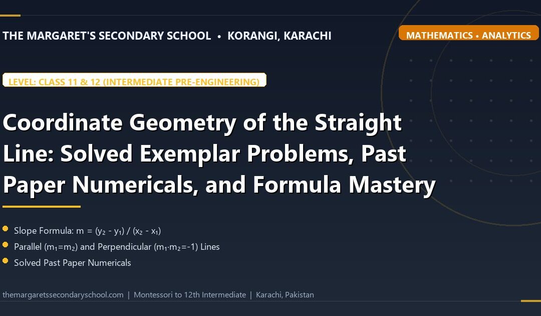 Coordinate Geometry of the Straight Line: Solved Exemplar Problems, Past Paper Numericals, and Formula Mastery - The Margaret's Secondary School