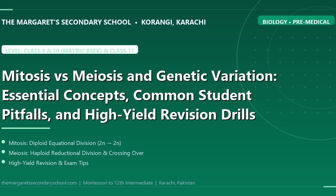 Mitosis vs Meiosis and Genetic Variation: Essential Concepts, Common Student Pitfalls, and High-Yield Revision Drills - The Margaret's Secondary School