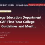 Sindh College Education Department Issues SECCAP First-Year College Placement Guidelines and Merit Thresholds - The Margaret's Secondary School News
